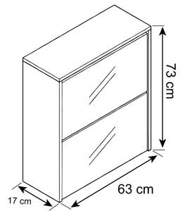 Armoire à chaussures Stido Chêne - Chêne foncé