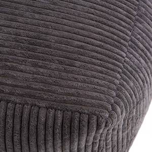 Quadratischer Sitzsack aus Cordstoff Grau - Textil - 57 x 34 x 57 cm