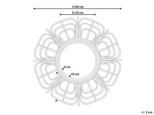 Miroir PASAKU Beige - Bleu pétrole