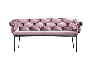 Bank MONTY Sitzbank Velvet Pink - 160 x 78 cm