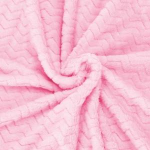Kuscheldecke 70x160cm Zickzack-Muster Pink - Textil - 70 x 160 x 2 cm