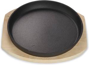 Servierpfanne EW-GE-1349 Schwarz - Holzwerkstoff - Metall - 25 x 3 x 25 cm