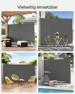 Seitenmarkise Summer Grau - Metall - 350 x 2 x 160 cm