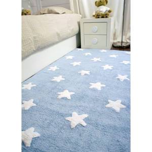 Tapis 6168 Bleu - Fibres naturelles - Textile - 120 x 2 x 160 cm