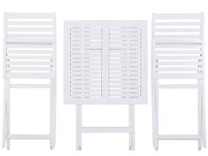 Bistro Set FIJI 3-tlg Weiß - Gelb