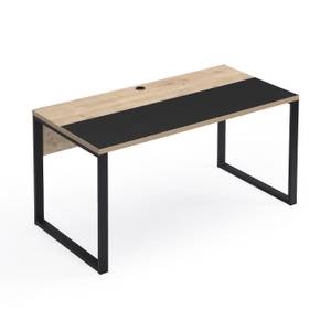 Schreibtisch NOEL 140x70cm Schwarz - Eiche Sand Dekor - Breite: 140 cm