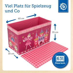 Spielzeugkiste Prinzessin Pink - Kunststoff - 30 x 35 x 60 cm