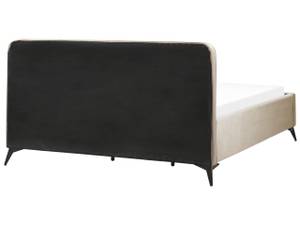 Doppelbett VALOGNES Beige - Schwarz - Taupe - 192 x 110 cm