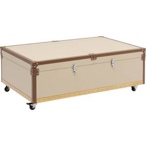 Couchtisch Bar Venezia Beige - Kunstleder - 120 x 37 x 75 cm