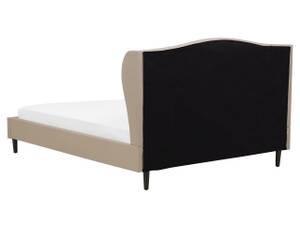 Lit double COLMAR Beige - Chêne foncé - Largeur : 170 cm