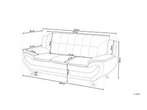 3-Sitzer Sofa LEIRA Grau - Silber