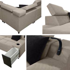 Ecksofa Alicante VII Beige - Ecke davorstehend links