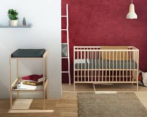Babyzimmer Bett und Wickeltisch Beige - Braun