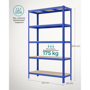 Schwerlastregal Bangkok 2er-Set Blau - Holzwerkstoff