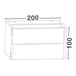 Wandleuchte TWIN Grau - Metall - Kunststoff - 10 x 10 x 10 cm