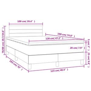 Boxspringbett 3017268-11 Dunkelgrün - 123 x 193 cm