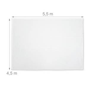 Voile d'ombrage rectangulaire blanc 550 x 450 cm