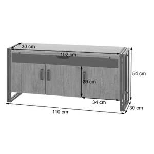 Banquette A27 Marron - Métal - En partie en bois massif - 110 x 53 x 30 cm