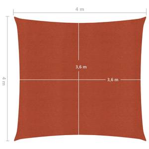 Voile solaire 3006391-5 Brun rouge - 400 x 400 cm