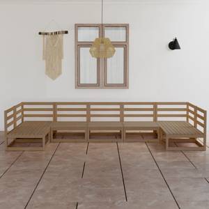 Garten-Lounge-Set (7-teilig) 3009749-1 Braun - Massivholz - Holzart/Dekor - 70 x 67 x 70 cm