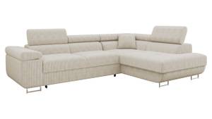 Ecksofa Torezio Cord Creme - Ecke davorstehend rechts