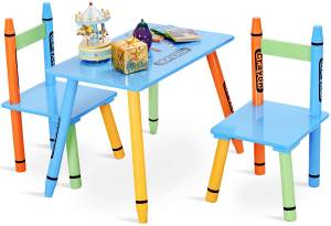 3tlg. Sitzgruppe Kinder Kindermöbel Holzwerkstoff - 37 x 42 x 60 cm