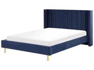 Doppelbett VILLETTE Blau - Gold - Marineblau - Breite: 185 cm