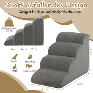 Hundetreppe PW10063 Grau - Textil - 41 x 51 x 72 cm