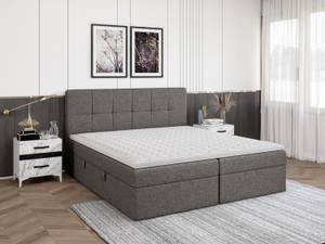 Boxspringbett Mokpo Grau - Breite: 204 cm