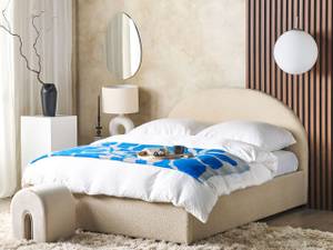 Doppelbett VAUCLUSE Beige - Breite: 174 cm - Naturfaser