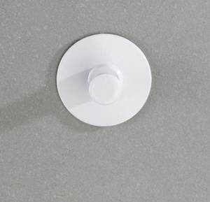 Badaufhänger SAVONA matt, Farbe weiß Weiß - Metall - 5 x 5 x 3 cm