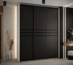 ARMOIRE À PORTES COULISSANTES DAVOS 10 Noir - Blanc - Largeur : 190 cm