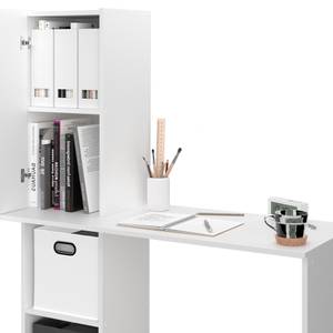 Schreibtisch „Aulus“ Weiß Weiß - Holz teilmassiv - 115 x 142 x 45 cm