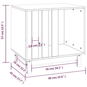 Hundehütte 822479 Braun - Holzwerkstoff - 45 x 57 x 60 cm