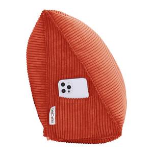 Großes ergonomisches Keilkissen Kord Orange - 45 x 35 cm