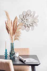 Wanduhr Flower Grau - Kunststoff - 5 x 60 x 60 cm