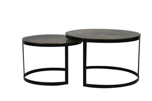 Couchtisch TRELO 2-er Set Braun - Metall - 76 x 46 x 76 cm