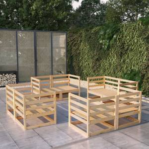 Garten-Lounge-Set Braun - Massivholz - Holzart/Dekor - 70 x 67 x 70 cm