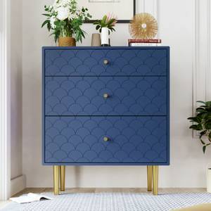 Sideboard Aphrodite Ⅸ Blau - Holzwerkstoff - Metall - 48 x 20 x 95 cm