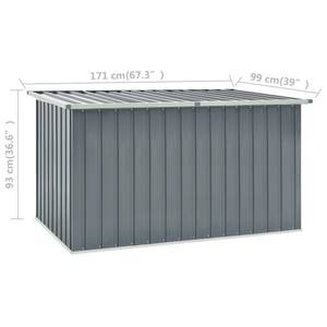 Aufbewahrungsbox Grau - Metall - 99 x 93 x 93 cm