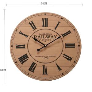 Wanduhr Anterisco Braun - Holz teilmassiv - 5 x 50 x 50 cm