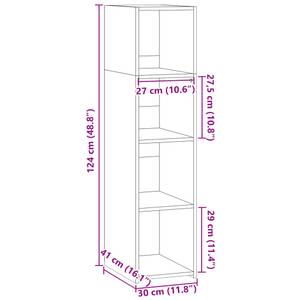 Highboard DE7114 Weiß - Holzwerkstoff - 41 x 124 x 30 cm