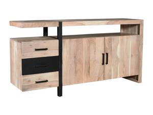 Buffet bas JALEBA Noir - Bois manufacturé - 40 x 80 x 157 cm