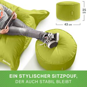 Sitzsack-Hocker Pouf "Stay" 45x25cm Grün