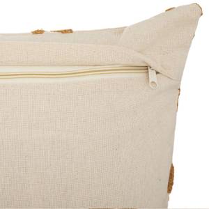 Kissen "Lourmarin" gestickte Motive Beige - Naturfaser - 30 x 8 x 50 cm