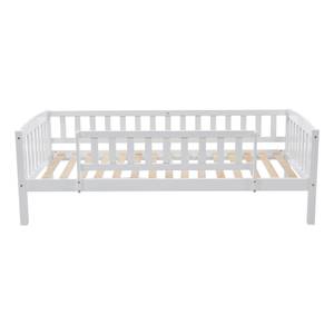 Etagenbett Kinderbett Jupitur Ⅲ Braun - Weiß - Holzwerkstoff - Metall - Massivholz - Holzart/Dekor - 96 x 133 x 208 cm