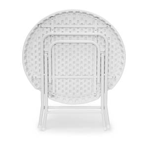 Table pliante de jardin Camping pliable Blanc - 80 x 80 cm