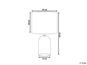 Tischlampen DEVOLL Grau - Glas - 25 x 44 x 20 cm