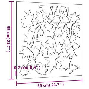 Garten Wanddekoration 824480 Braun - Metall - 55 x 1 x 55 cm