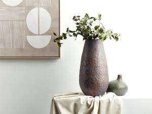 Vase décoratif BRIVAS Marron - Gris - Céramique - 24 x 48 x 24 cm
